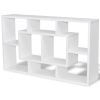 Floating Wall Display Shelf 8 Compartments – White