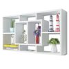 Floating Wall Display Shelf 8 Compartments – White
