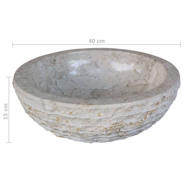 Basin Marble 40 cm – Cream