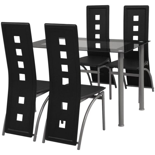 Five Piece Dining Set – Black