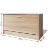 Shoe Storage Bench 80x24x45 cm – Oak