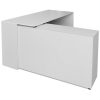 Corner Desk 4 Shelves – White