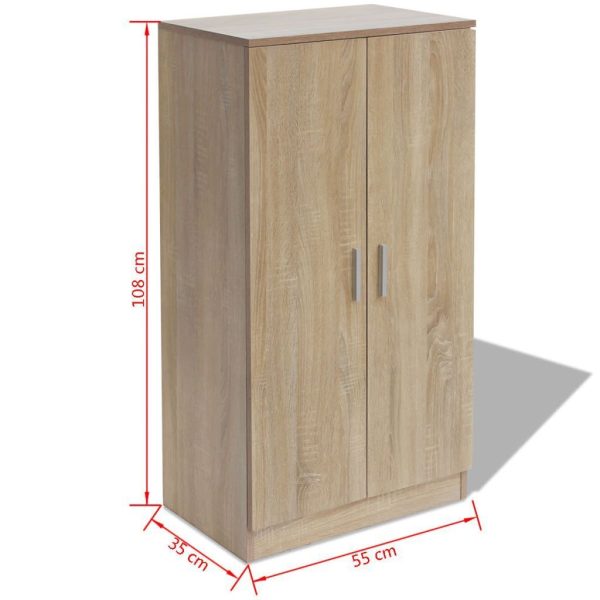 Shoe Cabinet 7 Shelves – Oak