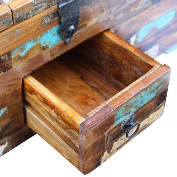 Coffee Table Box Chest Solid Reclaimed Wood 80x40x35 cm – MULTICOLOUR