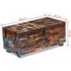 Coffee Table Box Chest Solid Reclaimed Wood 80x40x35 cm – MULTICOLOUR