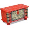 Storage Chest Red Mango Wood 80x40x45 cm – Red