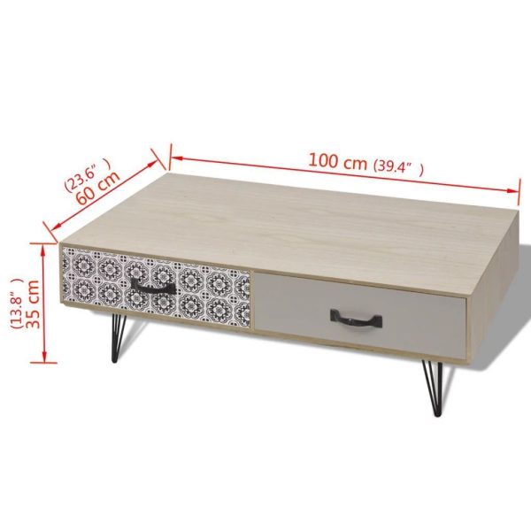 Coffee Table 100x60x35 cm – Beige