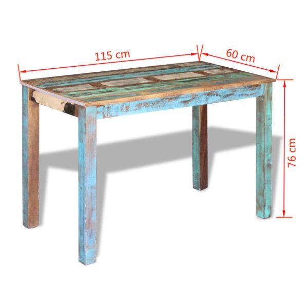 Dining Table Solid Reclaimed Wood – 115x60x76 cm