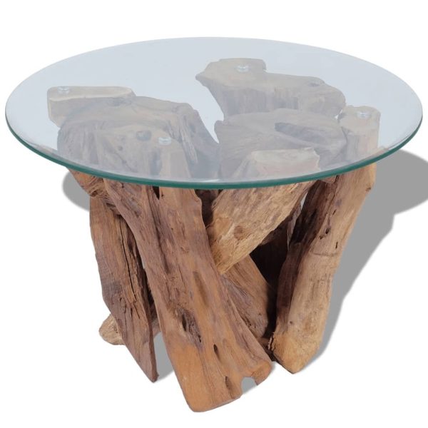 Coffee Table Solid Teak 60 cm – Dark Brown