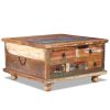 Coffee Table Reclaimed Wood 70x70x38 cm – MULTICOLOUR