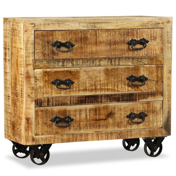 Sideboard with 3 Drawers – Rough Mango Wood