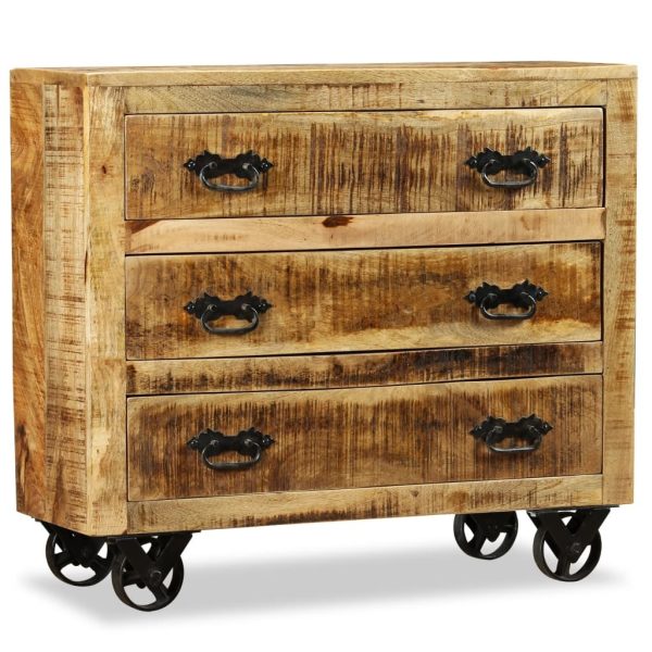 Sideboard with 3 Drawers – Rough Mango Wood