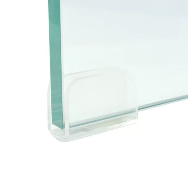 Sherwood TV Stand/Monitor Riser Glass Clear – 40x25x11 cm, Transparent