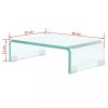 Sherwood TV Stand/Monitor Riser Glass Clear – 40x25x11 cm, Transparent