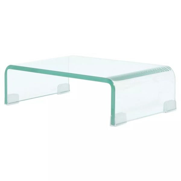 Sherwood TV Stand/Monitor Riser Glass Clear