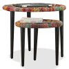 Coffee Table Set 2 Pieces Chindi Weave Details – MULTICOLOUR