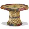 Coffee Table Bamboo with Chindi Details – MULTICOLOUR