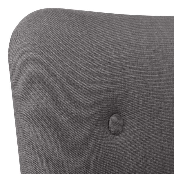 Armchair with Footstool Fabric – Grey