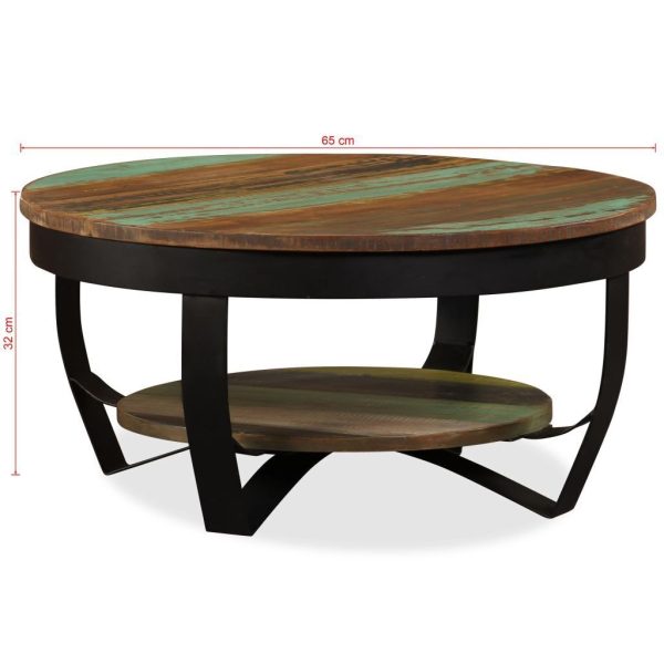 Coffee Table 65 cm – Solid Reclaimed Wood