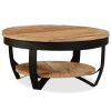 Coffee Table 65 cm – Solid Rough Mango Wood