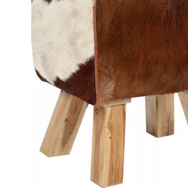 Stool Genuine Goat Leather – 40x30x45 cm