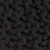 Hand-Knitted Pouffe Cotton 50×35 cm – Black