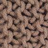 Hand-Knitted Pouffe Cotton 50×35 cm – Brown