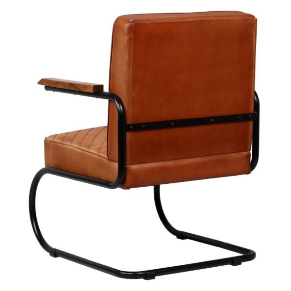 Armchair Genuine Leather – Light Brown