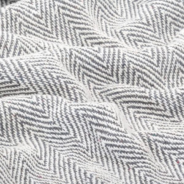 Throw Cotton Herringbone – 160×210 cm, Grey