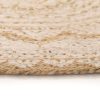 Area Rug Braided Jute Printed Round – 90 cm