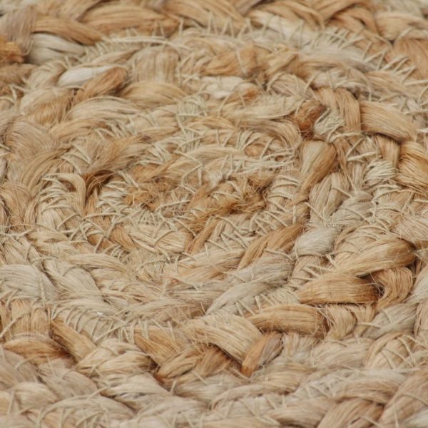 Area Rug Braided Design Jute Round