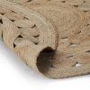 Area Rug Braided Design Jute Round – 90 cm