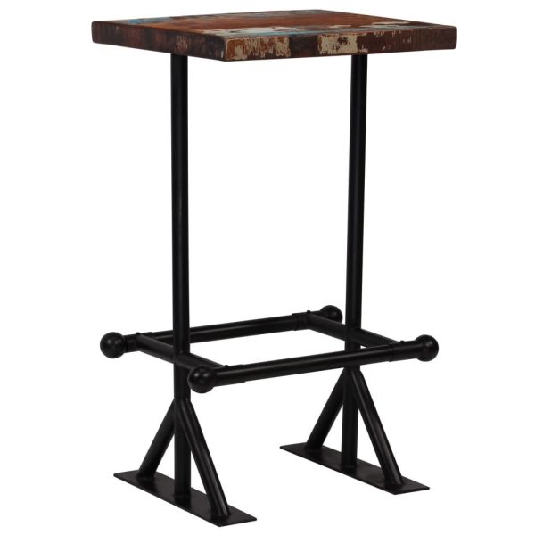 Bar Table Solid Reclaimed Wood Multicolour – 60 x 60 x 107 cm
