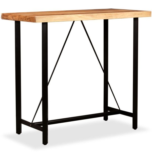 Bar Table Solid Acacia Wood – 120x60x107 cm