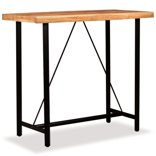 Bar Table Solid Acacia Wood – 120x60x107 cm