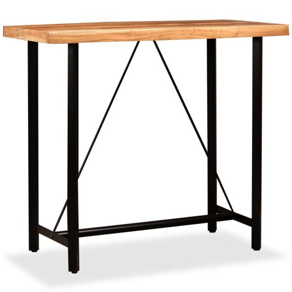 Bar Table Solid Acacia Wood – 120x60x107 cm