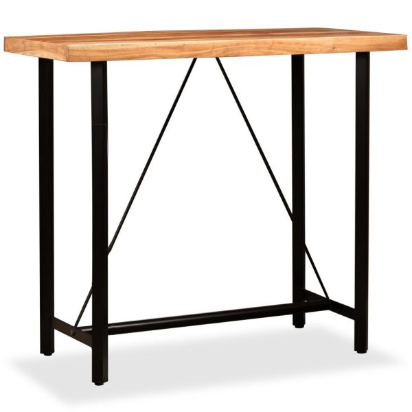 Bar Table Solid Acacia Wood – 120x60x107 cm