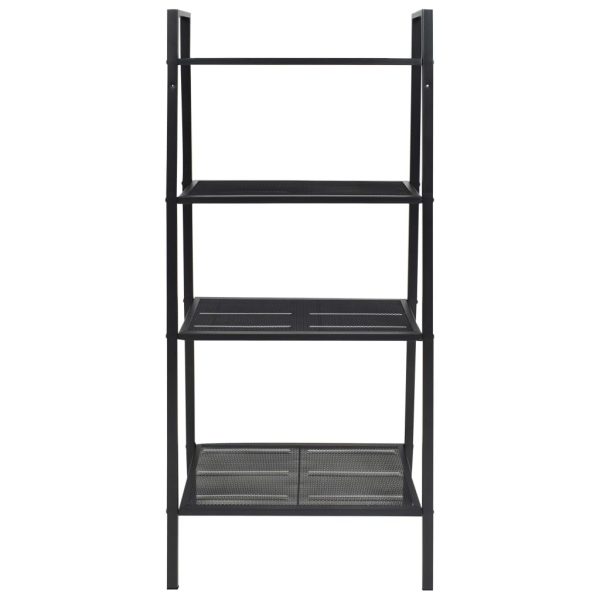 Ladder Bookcase 4 Tiers Metal – Black