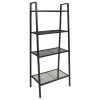 Ladder Bookcase 4 Tiers Metal – Black