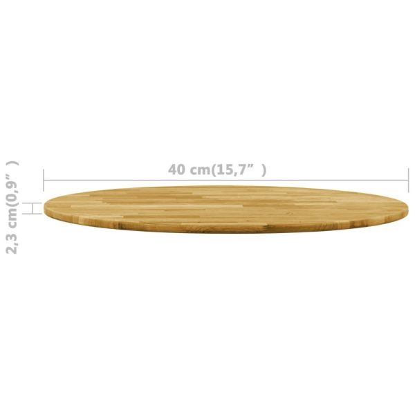 Table Top Solid Oak Wood Round – 23 mm/400 mm