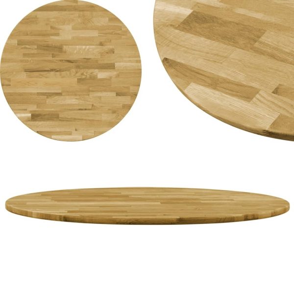 Table Top Solid Oak Wood Round – 23 mm/800 mm
