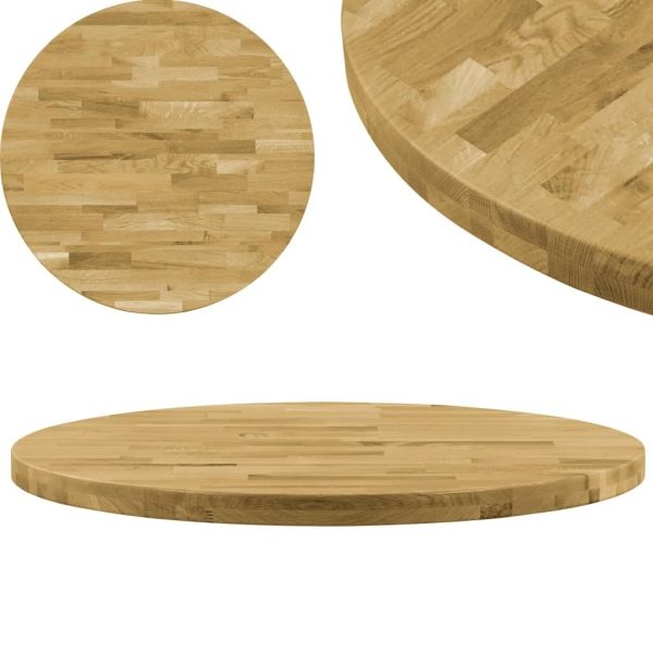 Table Top Solid Oak Wood Round – 44 mm/500 mm