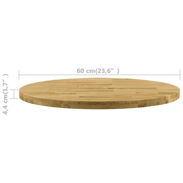 Table Top Solid Oak Wood Round – 44 mm/600 mm