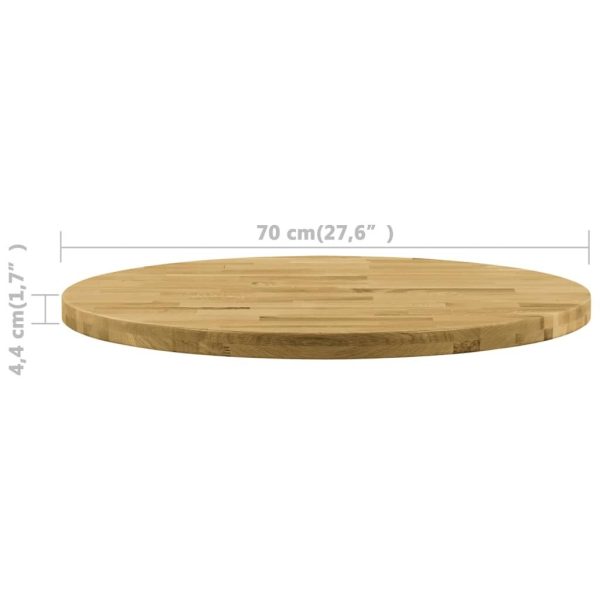 Table Top Solid Oak Wood Round – 44 mm/700 mm
