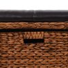 Bench with 3 Baskets Seagrass – 105x40x42 cm, Brown