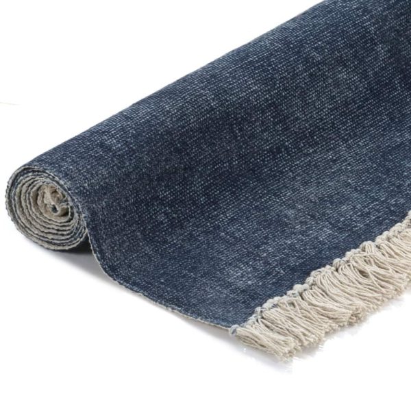 Kilim Rug Cotton – 120×180 cm, Blue