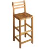 Bar Table and Chair Set Solid Acacia Wood – 5
