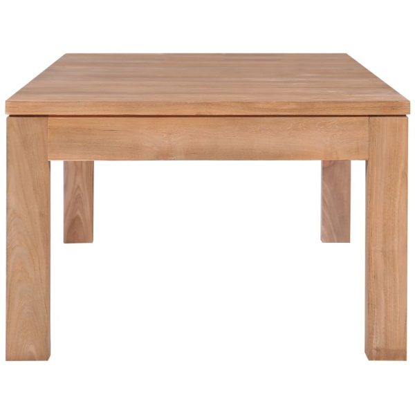 Coffee Table Solid Teak Wood with Natural Finish – 110x60x40 cm