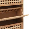 Shoe Storage Bench Solid Walnut Wood – 55x20x104 cm