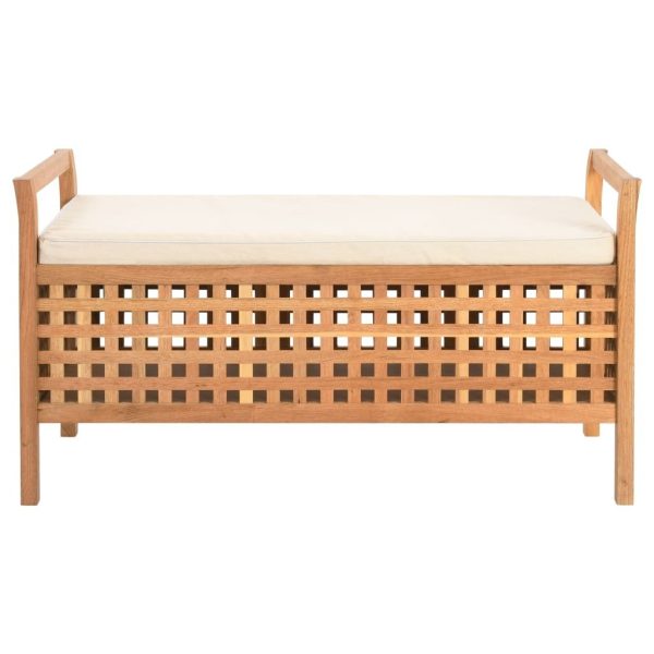 Storage Bench Solid Walnut Wood – 93x49x49 cm